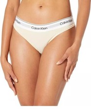 NEW Calvin Klein Modern Cotton Naturals Thong Underwear WOMEN'S Plus SZ 3X Stone