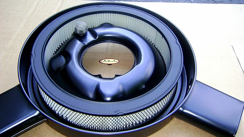 LIMPIADOR DE AIRE CHEVY 70 - 72 CAMARO Z28 DOBLE SNORKEL CON TAPA CROMADA Foto 4 de 4