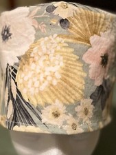 Soft floral reversible Adult Skull/Chemo Surgical Scrub Hat/Cap Handmade