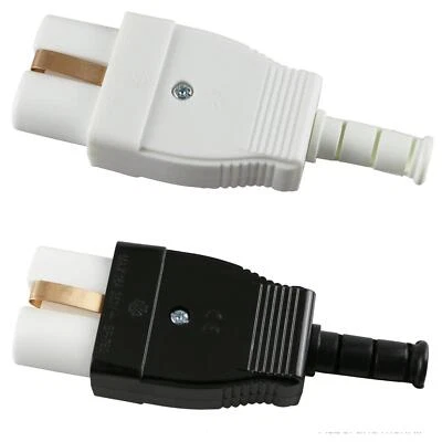 SP-ELECTRONIC Heißgerätestecker 3pol Gerätestecker weiß schwarz +Keramikeinsatz für Heizgeräte