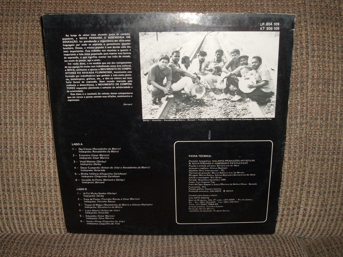 LP Músicas Brasileiras Gerson Filho ‎– Oito Baixos Brasileiros [1972] Vinyl LP