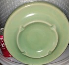 Vint. LA Solana Pottery Ashtray Lg. Sage Green Mid Century Modern 9"X2.25"Round  — photo 2