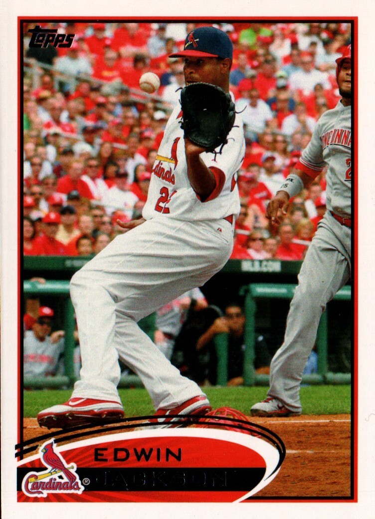 2012 Topps Baseball #44a - Edwin Jackson ERR - St. Louis Cardinals 12-730