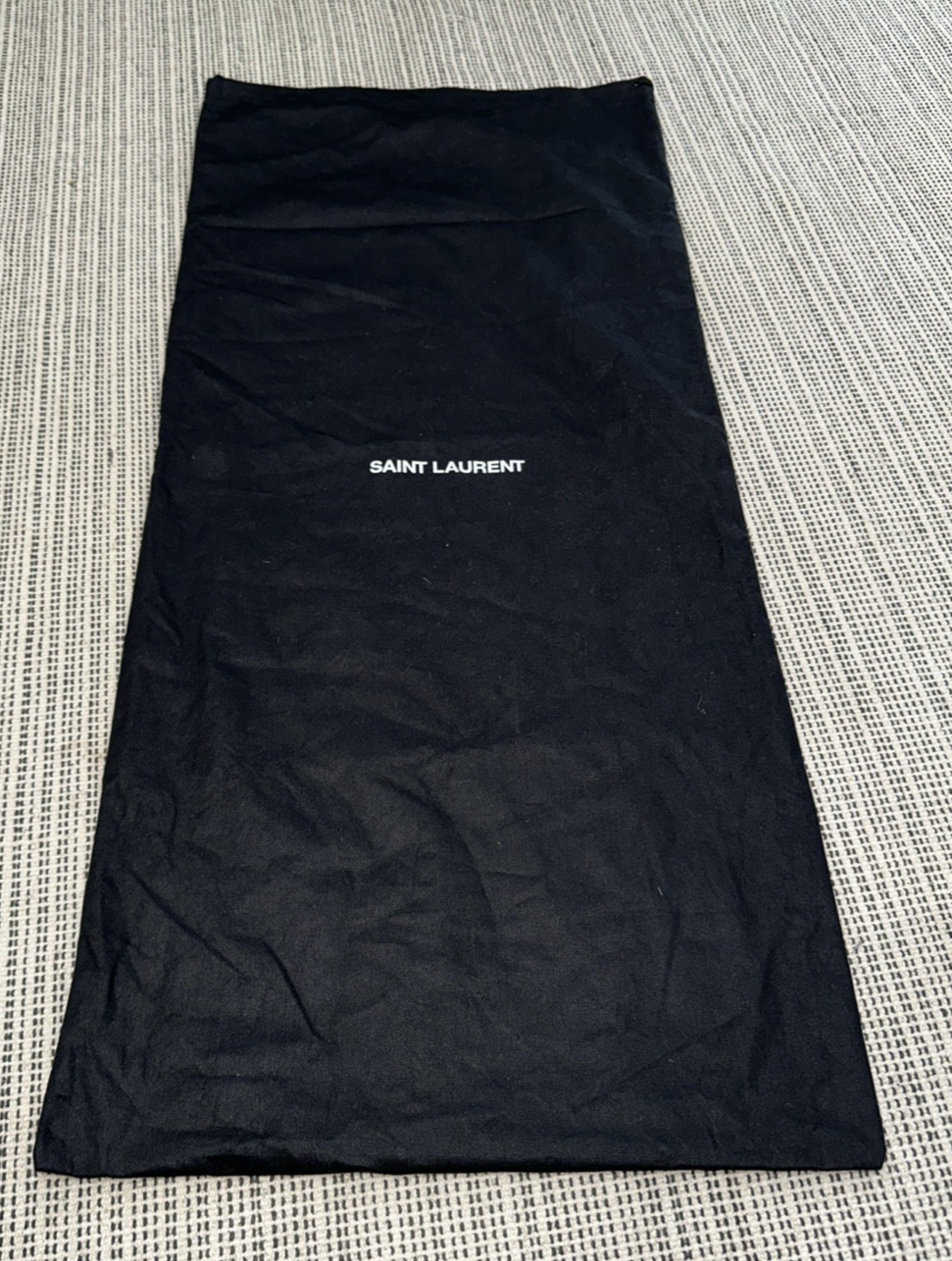 SAINT LAURENT NERO LOGO MORBIDO DUST BAG COVER COULISSE 14 5" x 33"
