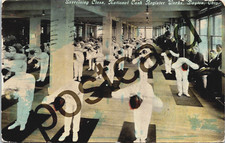 1911 DAYTON OHIO National Cash Register Works, Exercising Class, postcard jj312