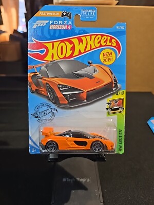 2019 Hot Wheels McLaren Senna ORANGE Car HW Exotics 4/10 Forza Horizon 4 FYG22
