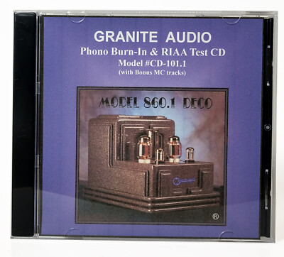 Granite Audio CD-101.1 Phono Burn-In & RIAA Test CD for MM or High-Output MC