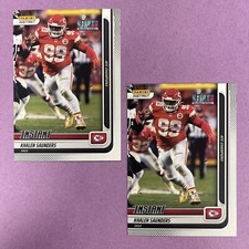 (2) 2023 Panini Instant NFL Khalen Saunders #256 AFC CHAMPIONS 1/423 LOT (AK)