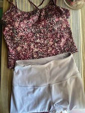 Zella Set Womens Leggings  Sports Bra 2 Pieces Lavender Purple Sz XS