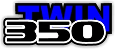 Twin 350 Decals fits Yamaha Banshee 350 87-04 Black and Blue Plastic Stickers