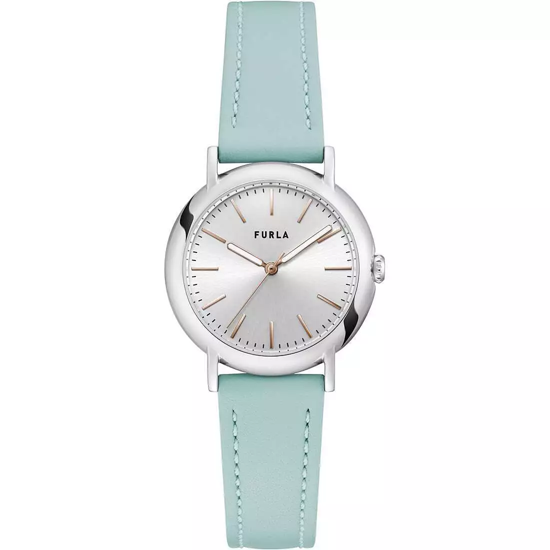 Womens Wristwatch FURLA EASY SHAPE WW00024021L1 Leather Light Blue