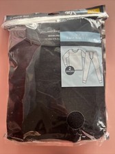 New West Loop Men's 2 Piece Set Thermal Black Size Medium Large Pants Shirt Set