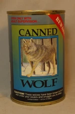 Canned Critters Vanishing Species One Fuzzy Wolf