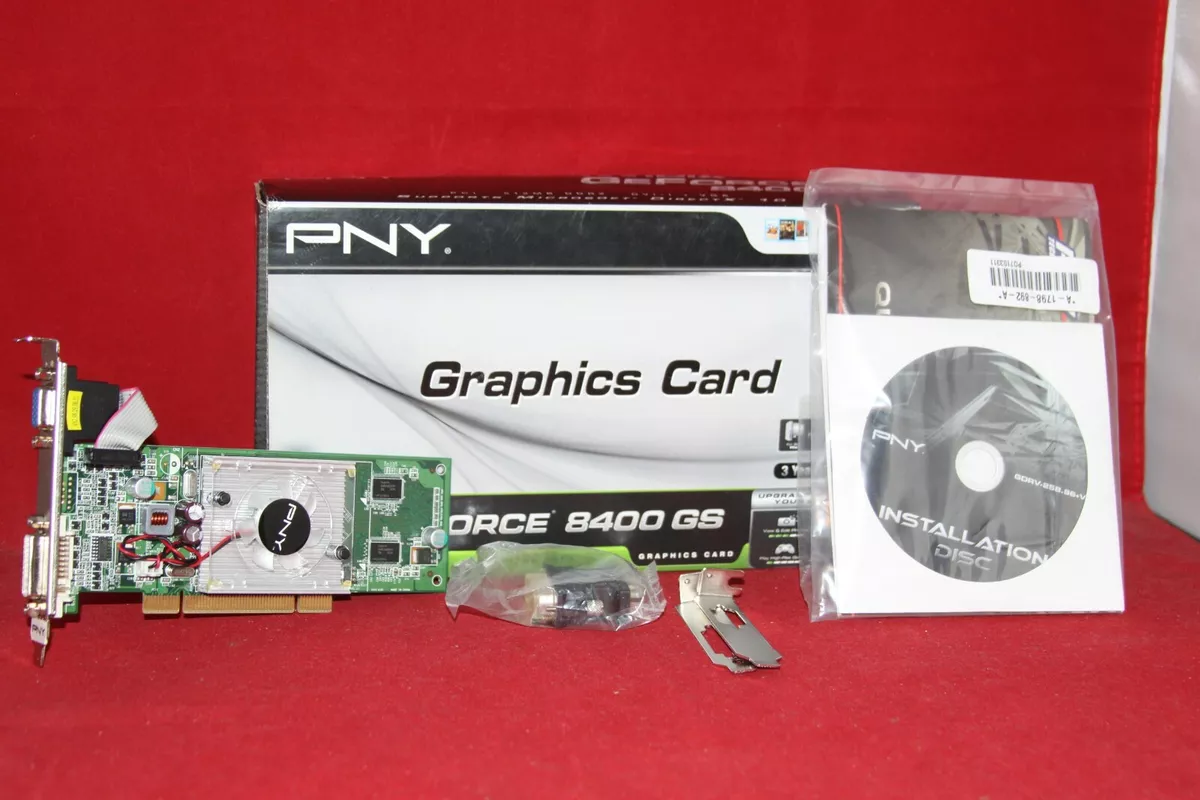 PNY Nvidia GeForce 8400GS 512MB DDR2 PCI Graphics Card VCG84512SPPB 145421
