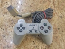 Sony PlayStation PS1 Controller Grigio OEM Ufficiale SCPH-1080 Testato Funzionante!