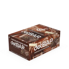 DotFit Double Chocolate Fudge Crisp dotBAR Small Batches Quality 12x40g NEW