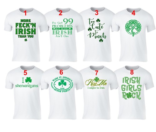 Irish Unisex Men T-Shirt White Tee | eBay