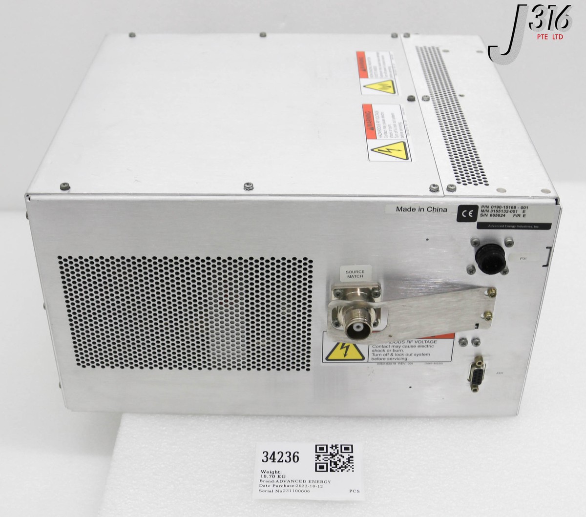 34236 ADVANCED ENERGY RF MATCH, NAVIGATOR, AMAT 0190-15168 3155132