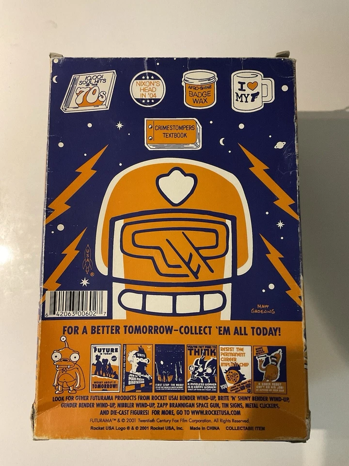 Futurama URL officer Wind UP Action Figure Vintage - Image 3 of 4