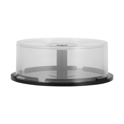 Round CD/DVD Container Organizing DVDs Storage Bucket Reusable Plastic