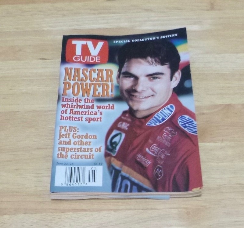 TV GUIDE-June 22-28  1996 Jeff Gordon NASCAR Power Charlotte, NC Edition