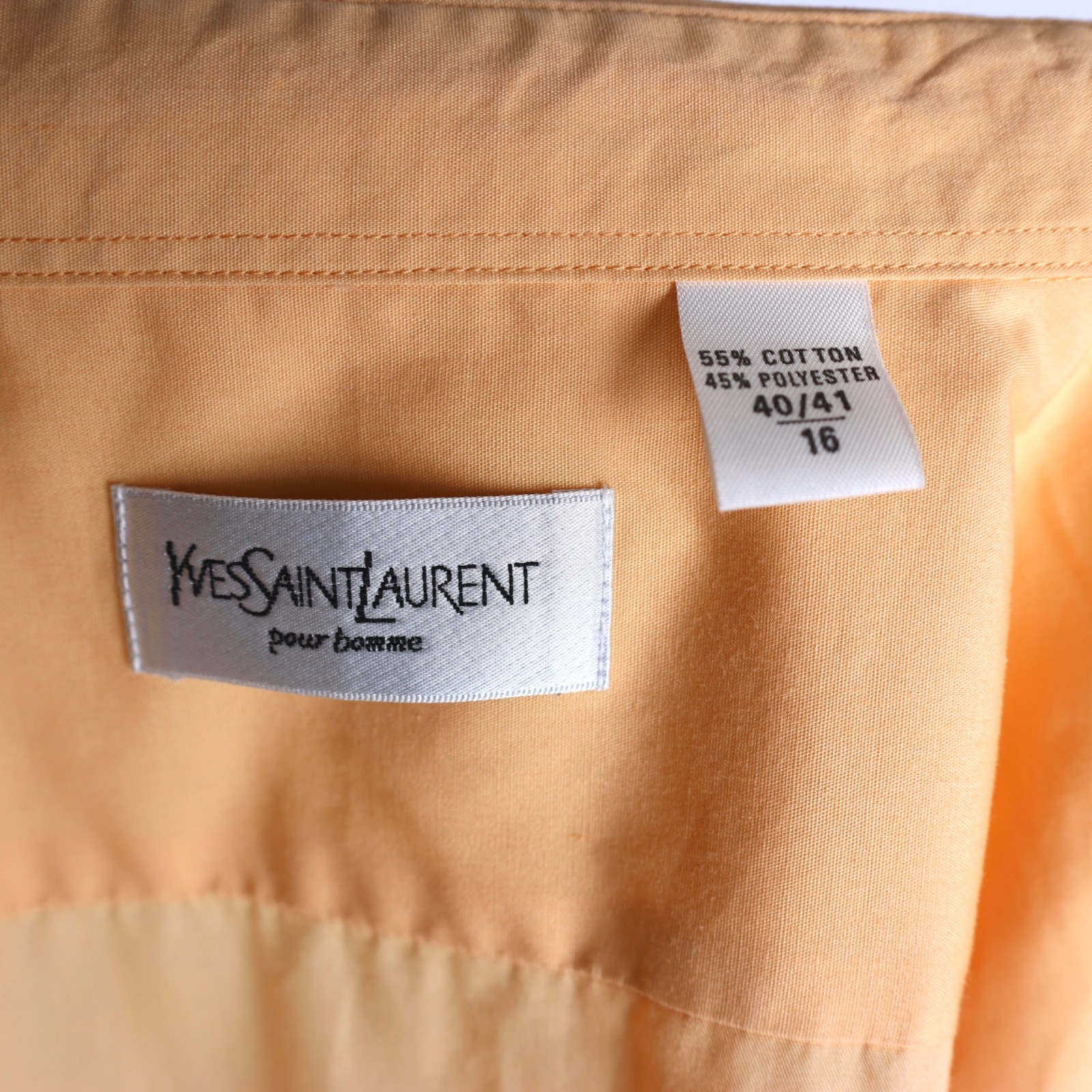 Camicia elegante uomo Yves Saint Laurent manica lunga arancione taglia L