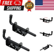 2 Packs 5 Inch Spring Loaded Barrel Bolt Latch Pin, Heavy Duty Steel Sliding ...