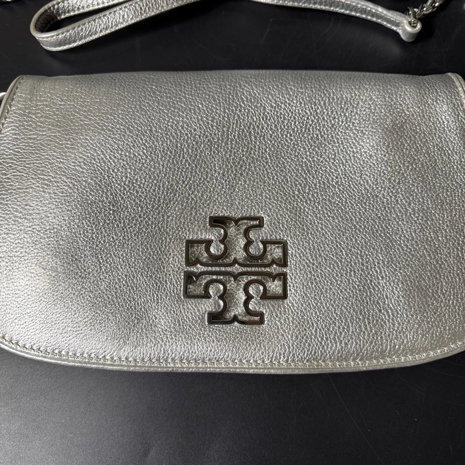 Tory Burch Metallic Clutch Leather Purse Crossbody - Image 2 of 4