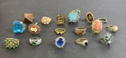 Costume Jewelry Rings Womens Mens Vintage Sized And Adjustable Lot of 15