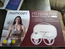 Momcozy M5 Hands-Free BPA Free Double Wearable Breast Pump White Case USB