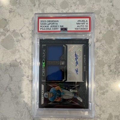 Panini 2023 Obsidian RPA Rookie Jersey Ink Sam LaPorta Auto 057/199 #RJI-SLA