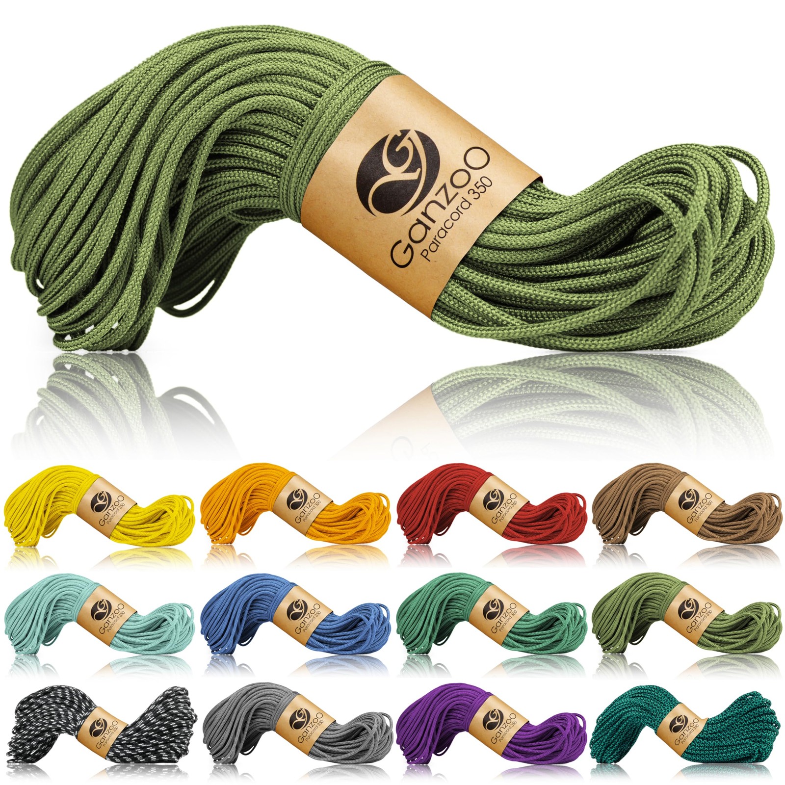 Paracord 350 jaune Lemon pour vos sorties camping et loisirs outdoor de 30 mètres