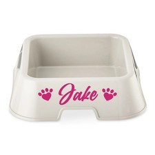 CUSTOM PET NAME Dog Bowl Style B Multi Colors FREE S H