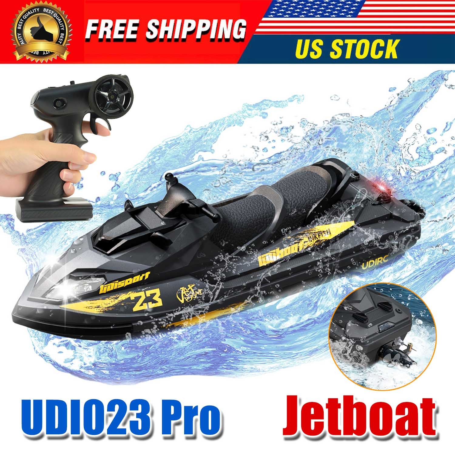 UDI RC 14" Inkfish V-Hull Electric RTR Brushless Jet Ski 2.4G Jet-Boat UDI-023