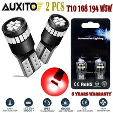 Pure T10 Red Inner LED Tail Light Bulbs Super Bright 2825 168 194 175 2821 EAX V