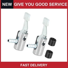 Universal 6mm Car Air Tire Chuck Inflator Pump Hose Adapter Valve Pack of 2