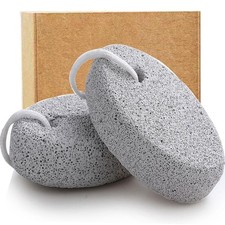 2PCS Natural Pumice Stone for Feet - Lava Pedicure Tools Hard Skin Callus Remov