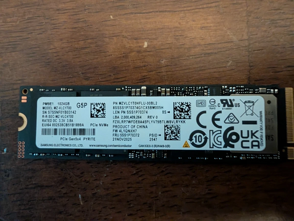 内蔵型SSD Samsung M.2 SSD 1TB Samsung M.2 Interface 1 TB Solid State Drives | Updated Oct 2026