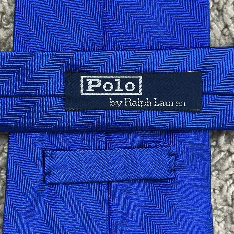 Corbata de seda azul para hombre Polo de Ralph Lauren de colección hecha en EE. UU. Foto 3 de 4