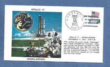 APOLLO 17 MOON LANDING DEC 11,1972 HOU SPACE COVER NASA