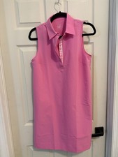 Vineyard Vines Pink Seersucker Golf Dress S  Knee tennis active