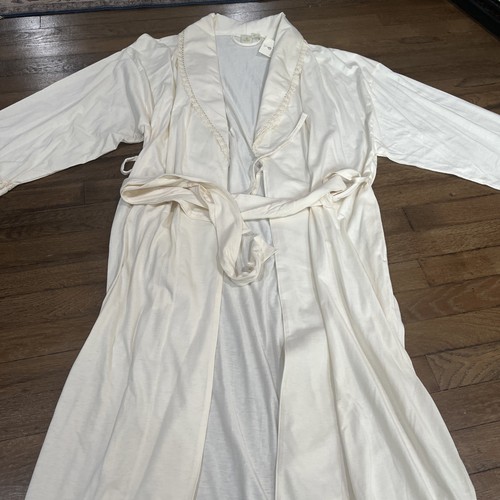 Victorias Secret M/L Full Length 100% Cotton Cream LONDON