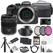 Canon EOS R10 + RF 85mm f/2 Macro IS STM Lens+64GB+Ext Bat+3PC Filter-Kit