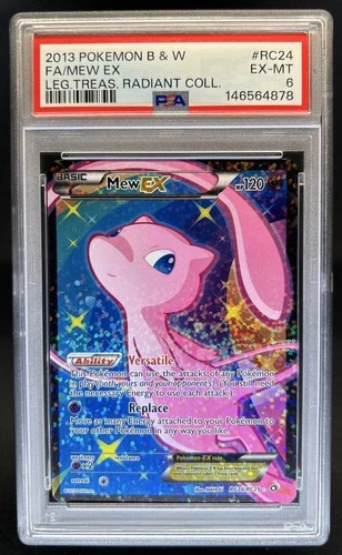 2013 Pokemon Black & White Legendary Treasures Mew Radiant #RC24/RC25 PSA 6