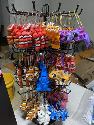  10 3D printed animal Keychains 10 PACK Mystery PACK