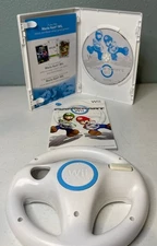 Mario Kart Wii (Nintendo Wii, 2008) Complete with Manual and Wheel CIB Tested