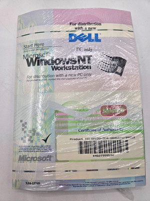 NEW Microsoft Windows NT 4.0 Workstation CD & Floppy Disc - Dell PC (READ BELOW)