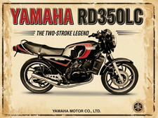 Yamaha RD350LC Metal Sign Plaque Poster sketch type Garage vintage RD 250 350 LC