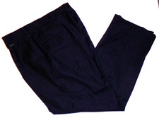 Versace Classic Mens Dress Pants 33 x 29 Wool Navy Blue Checked Print Slacks