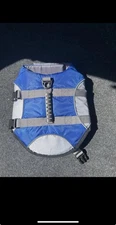 Reflective Dog Harness Blue Adjustable Safety Vest Size Small Used Once.